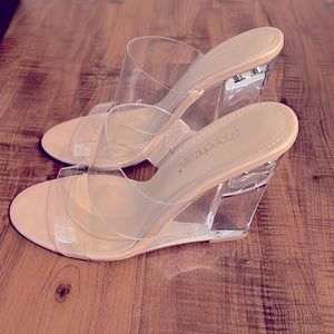 Slip on Wedge Heeled Sandals